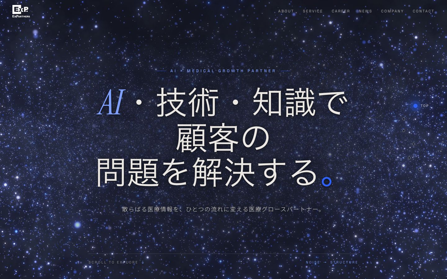 Top:混沌とした星雲の中の見出し